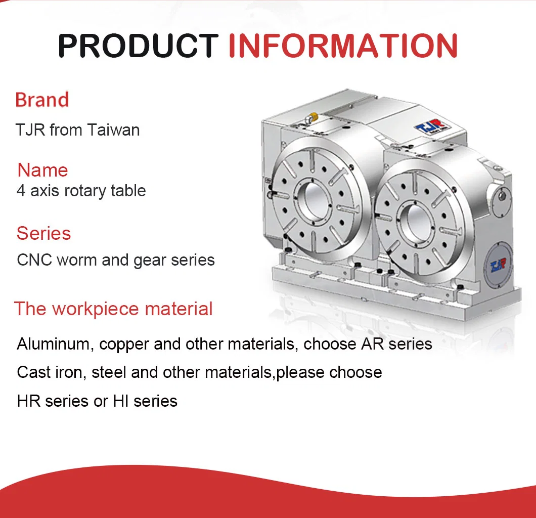 Powerful Hydraulic Brake 4 Axis Rotary Table for CNC Machining Center Rotary Indexing Table